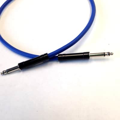 Mogami W2893 Mini quad Mic Cable, 1.5ft Blue/ Redco TT Bantam Male-Solder Type image 2