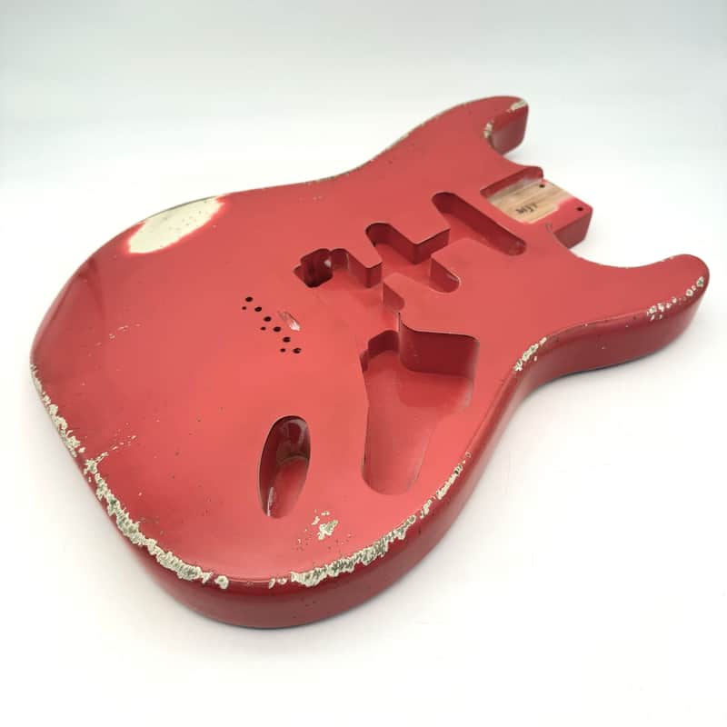 MJT Stratocaster Body Alder Relic Nitro Fiesta Red mjt6649 image 1