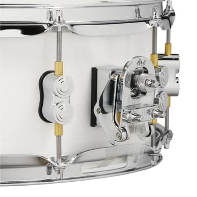 PDP Maple Snare Drum - Pearl White - Chrome 5.5" X 14" w/ Remo Head image 2