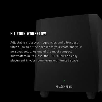 ADAM Audio T10S Studio Subwoofer for Studio Quality Sound (Single), Black image 11