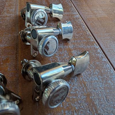 Gotoh Gretsch Branded Magnum Locking Tuning Pegs Nickel EXCELLENT image 6