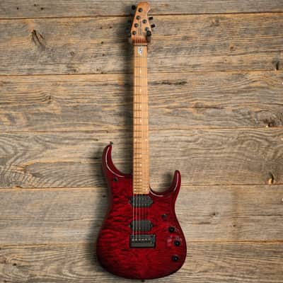 Ernie Ball Music Man JP15 Electric Guitar - Red Tide Quilt image 6