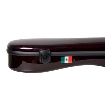Crossrock 4/4 Classical Guitar Case in 100% Carbon Fiber for Touring Show, 7 lb Flight Case, Red with Mexico Flag image 11
