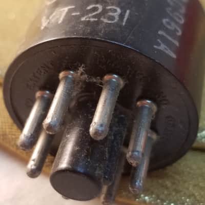 Ken-Rad VT-231 tNOS AT1000 TESTED Balanced! PI Vacuum Tube greyglass black glass WWII military JAN-CKR-6SN7-GT dual triode 1941-1946 image 5