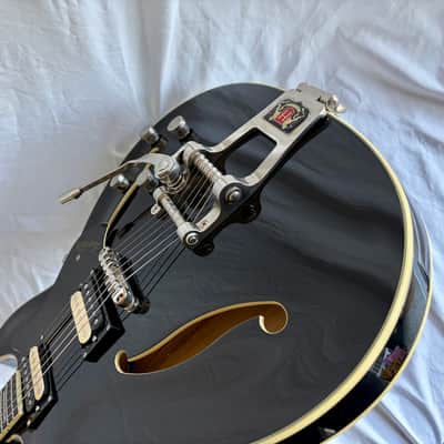 Hagstrom TREVIDLX-BLK Tremar Viking Deluxe Semi-Hollow with Tremolo 2010s - Gloss Black image 13
