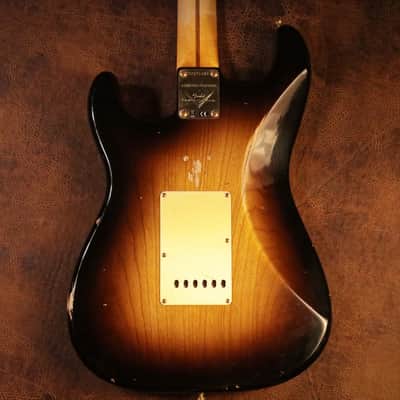 Fender Custom Shop 1955 "Bone Tone" Stratocaster Relic in Wide Fade 2-tone Sunburst image 8