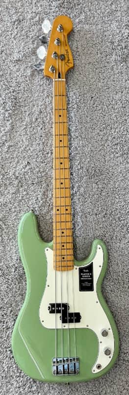 Mint Fender Player II Precision Bass guitar, Maple Fingerboard, Birch Green - MIM image 1