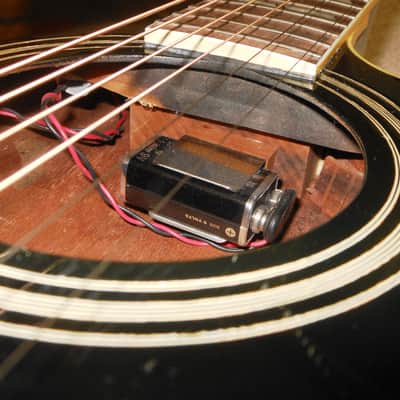 1986 Gibson Black Acoustic Guitar Prototype_(Chet Atkins?)_Thin Body_Sharp Cutaway_Original Case image 17