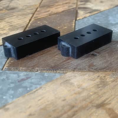 Real Life Relics Black Precision P Bass® Pickup Covers (Set of 2)   [DB1] image 3