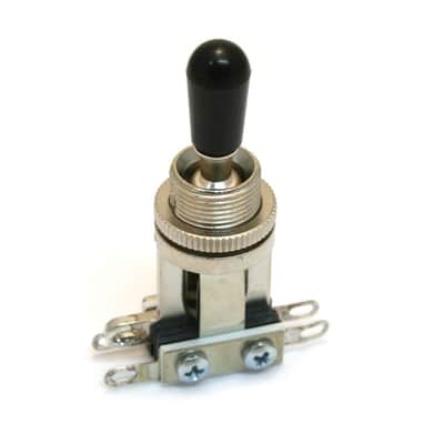 EP-4066-000 Switchcraft 3-Way Shorty Short Toggle Switch w/ Black Tip