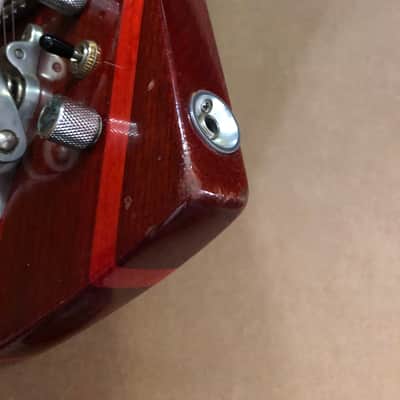 Custom Explorer-Type Electric Guitar LOADED - Gloss Red image 17