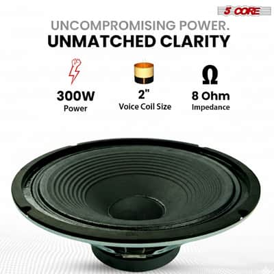5 Core 12 Inch Guitar Speaker 300W Replacement 8 Ohm Amplifier Cabinet Driver image 3