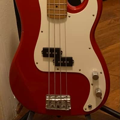 1993 Squier Precision bass - Maple fingerboard - Made in Korea - Red image 3
