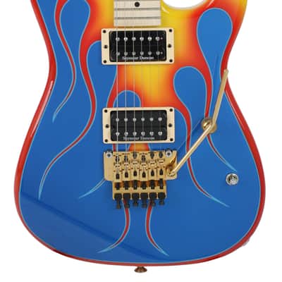 Charvel USA Custom San Dimas Vintage Flames Graphic Unique Design Flame Guitar image 3