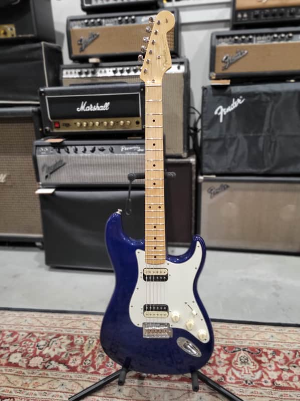 Fender Partscaster HH Shawbucker Stratocaster w/ 50's Player Series Neck - Sapphire Blue Transparent (C016-49)