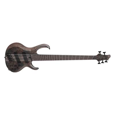 Ibanez BTB805MS 5-String Electric Bass Guitar Transparent Gray Flat + Ibanez Case - Multi scale Multiscale TGF image 1