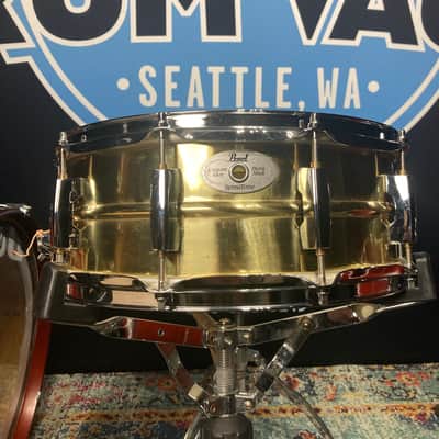 Pearl - 5x14" Sensitone Custom Alloy Brass Shell Snare Drum image 1