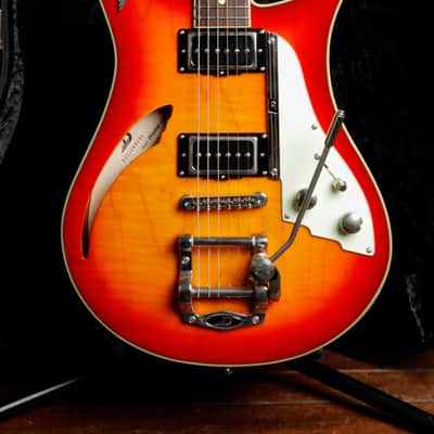 Duesenberg Double Cat Semi-Hollow Fire Burst Electric Guitar Pre-Owned image 1
