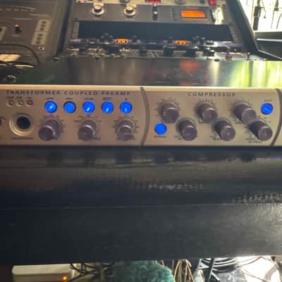 *Modified PreSonus Eureka Channel Strip 2010s - Silver w Burr Brown O Amps & Custom VU Meter Blue LED Backlight image 1