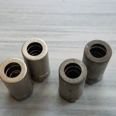 Elco Pair (2) Tube Shields 12AX7 9-pin J-Slot TS103U02 mil spec J50-01 Vintage Vacuum 1950s-1960s image 6