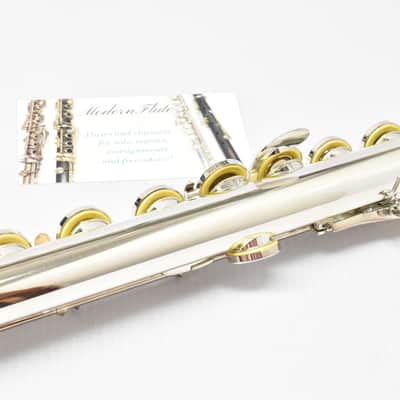 Mint Jupiter diMedici 911 Semi-Pro Flute by Altus Sterling D6 Head w/ Open Hole Offset G Split E & B Foot Like New image 10