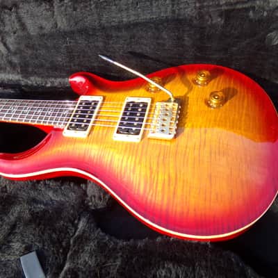 1999 PRS Custom 24 Artist model - Dark Cherry Sunburst highly flamed curly maple image 11