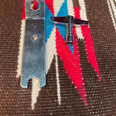 1960s-1970s Ludwig Drum Rail Consolette Wrench Key and Drum Tuning Key image 3