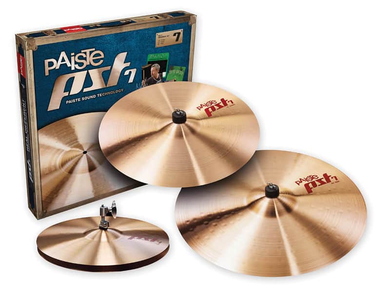 Paiste PST 7 Series Universal Set (14/16/20) Cymbal Pack - 14-Inch Hi-Hat, 16-Inch Crash & 20-Inch Ride image 1