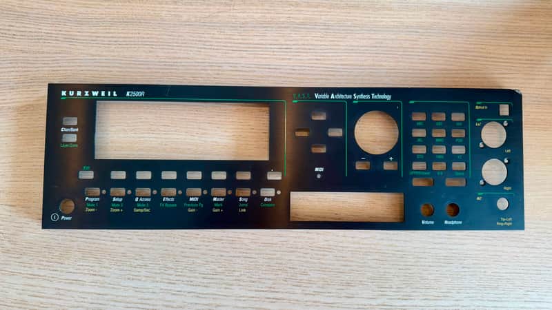 Kurzweil K2500R Front Control Panel Cover / Faceplate – Original Replacement Part image 1