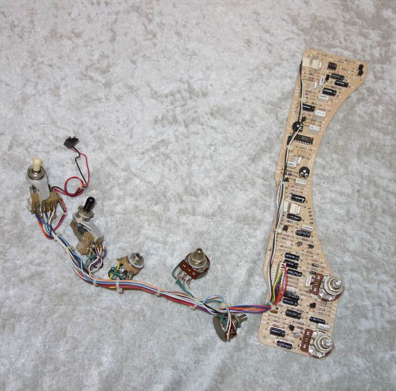 Moog active electronics circuit from a 1979 Gibson RD Artist bass guitar image 1