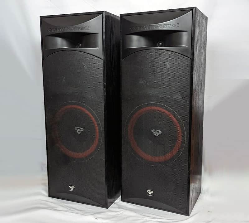 Cerwin-Vega CLS-12 3-Way 12" 12" 3-Way Tower Floor-Standing Loudspeaker System - Pair - Black image 1