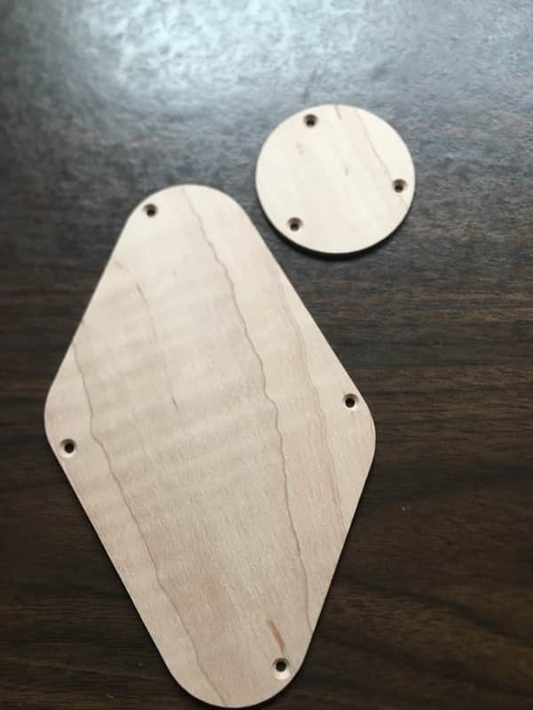 Immagine Guilford AA Flame Maple Backplate set - fits PRS Singlecut USA models - 1