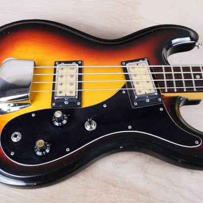 Univox Hi-Flier Phase 4 Bass MIJ 1970s Sunburst Vintage Japan w/ Bag image 4