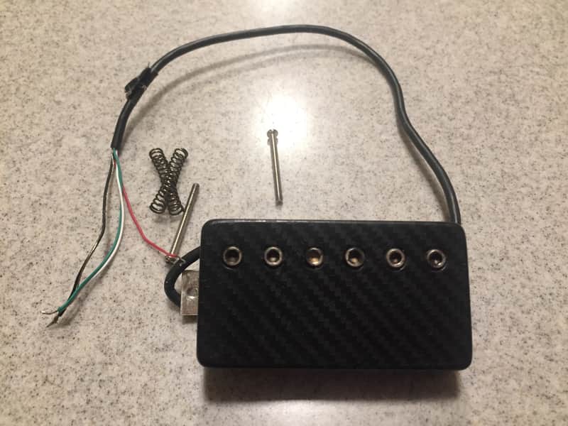 Bare Knuckle 53 mm Humbucker Carbon Fiber Tattoo Cover Bridge Humbucker image 1
