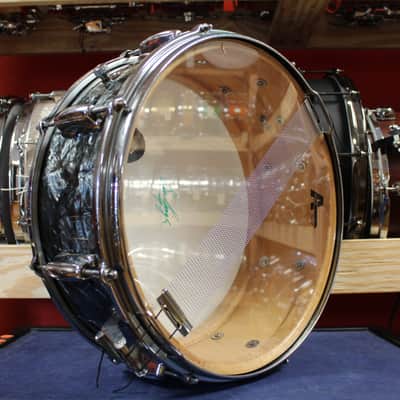 1960s Slingerland 5.5x14 Artist Model Snare Drum in Black Diamond Pearl image 5