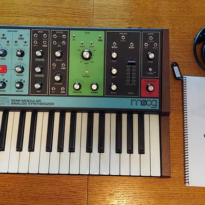 Moog Grandmother 32-Key Semi-Modular Analog Synthesizer with Custom Walnut Cheeks image 1