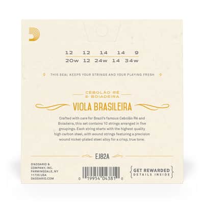 D'addario EJ82A Viola Brasileira Cebolaore image 2