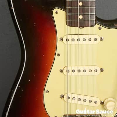 Fender Stratocaster Original Vintage Slab Board 1961 Sunburst (COD 1965VG) image 3