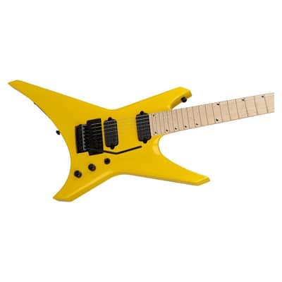 Jackson Pro Series Signature Dave Davidson Warrior WR7 MAH MPL 7-String Right-Handed Guitar with Nyatoh Body and Ebony Fingerboard (Ferrari Yellow) image 4