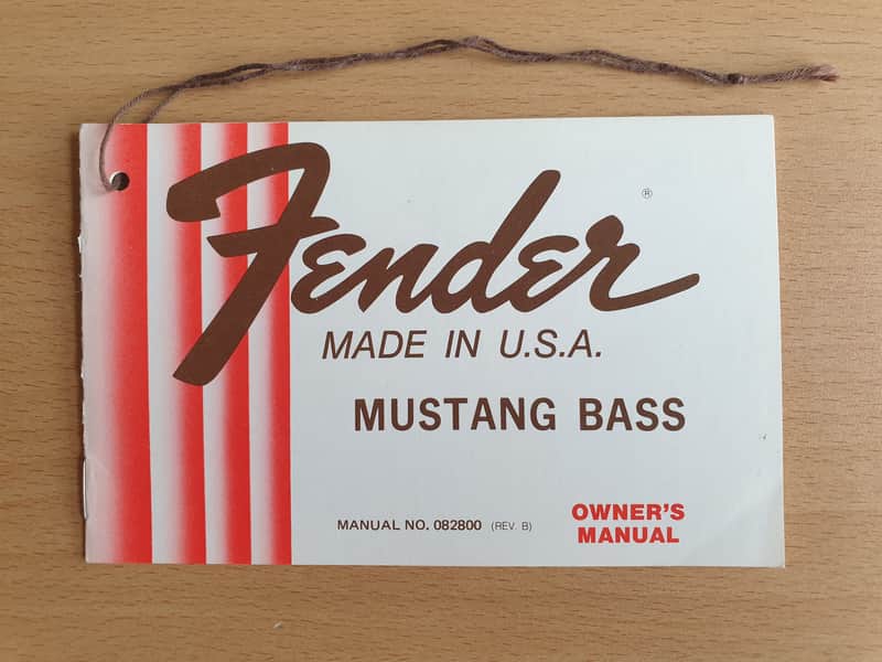 [Vintage] Fender Mustang Bass Owner's Manual 1978 (#1) image 1