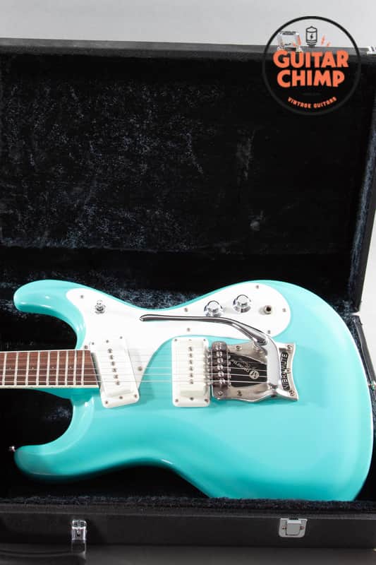 2000s Mosrite Ventures Model Super Custom ’65 Surf Green OHSC image 1