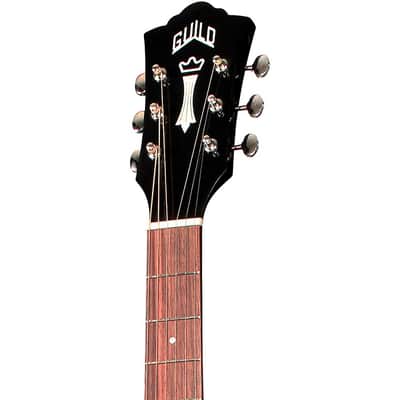 Guild D-140CE Westerly Collection Dreadnought Acoustic-Electric Guitar Regular Black image 5