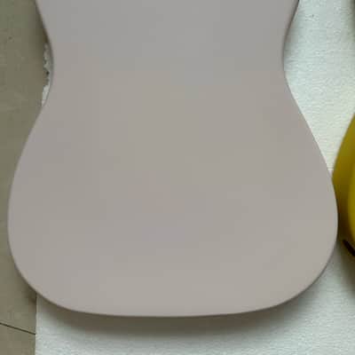 Light Pink Paulownia Guitar Tele Style Body, String Through Bridge image 2