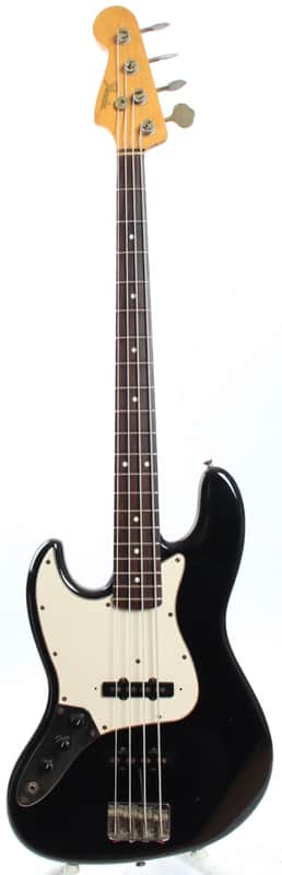 1987 Fender Jazz Bass 62 Reissue Lefty black image 1