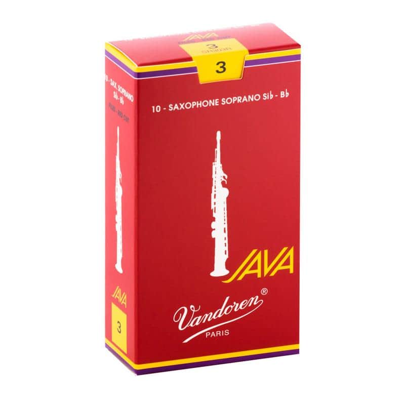 Immagine Vandoren SR303R Reeds, Vandoren, Soprano Sax, Java Red, Strength 3, 10ct - 1