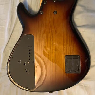 Aria MIJ custom shop AVB-MIDI-05 5-string active Jazz bass 1990s with piezo system and pitch-to-MIDI image 3