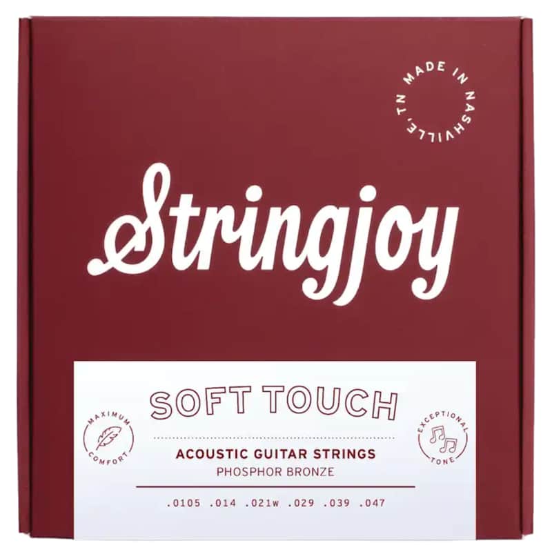 Stringjoy 10.5-47 Naturals Soft Touch Phosphor Bronze Acoustic Guitar Strings image 1