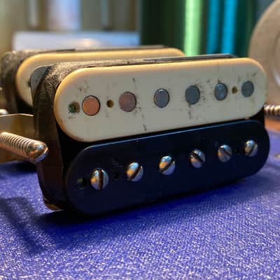 General Vintage Tone  1958 - 1959 PAF Humbucker set for Les Paul holy grail NOS Old greens  Zebra image 1