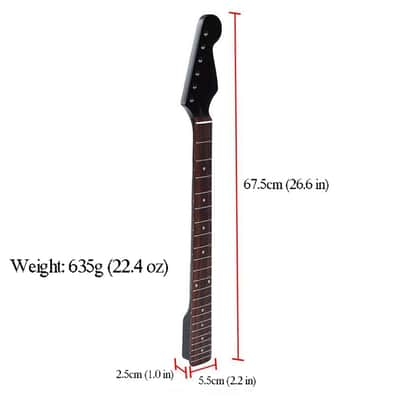 TGP 22 Frets Guitar Neck ST Style, Canadian Maple Neck+Rosewood Fingerboard,price include the import duty for US buyer image 2