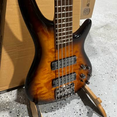 Ibanez Standard SR405E 5-string Bass Guitar - Dragon Eye Burst image 2